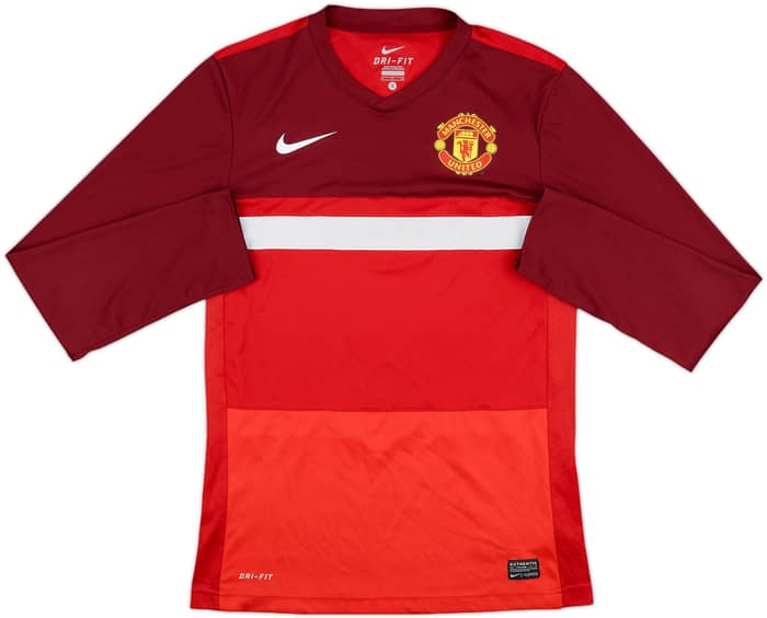 2011-12 Manchester United Nike Training L/S Shirt - 9/10 - (S)