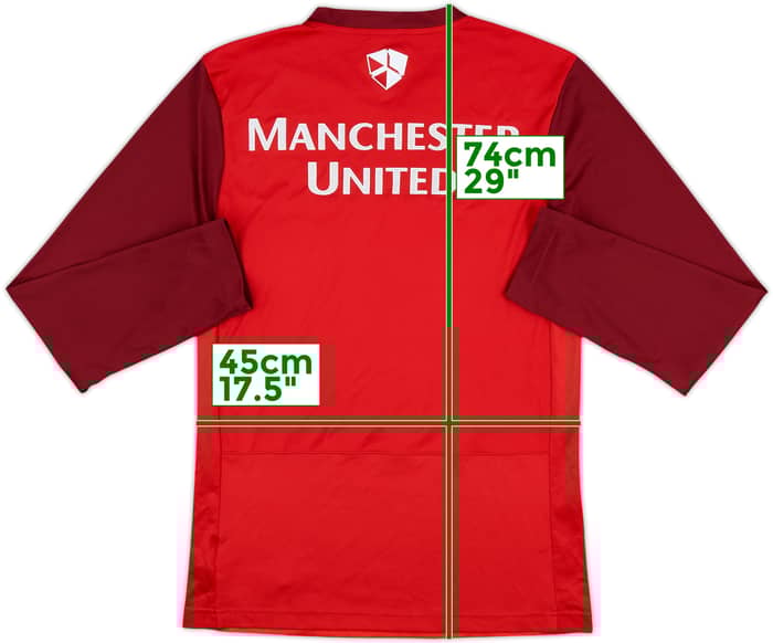 2011-12 Manchester United Nike Training L/S Shirt - 9/10 - (S)