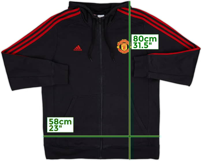 2015-16 Manchester United adidas Hooded Track Jacket - 8/10 - (XL)