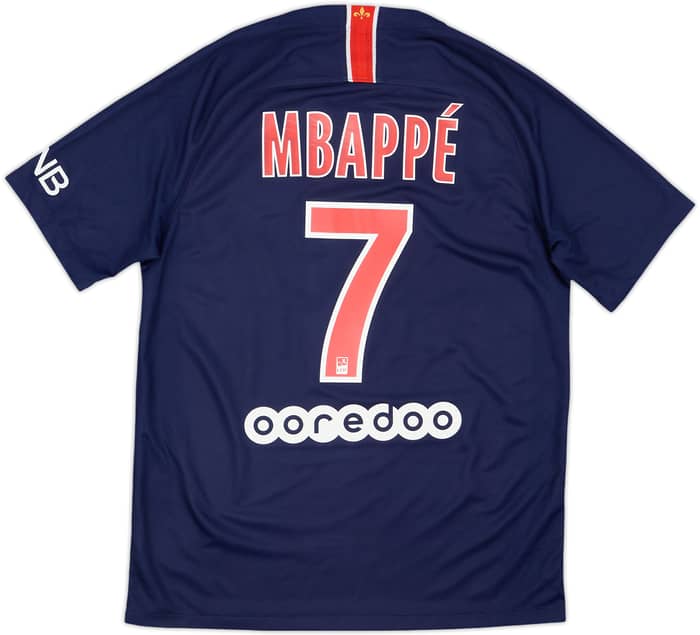 2018-19 Paris Saint-Germain Home Shirt Mbappe #7 - 10/10 - (M)