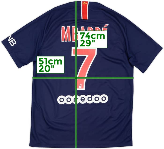 2018-19 Paris Saint-Germain Home Shirt Mbappe #7 - 10/10 - (M)