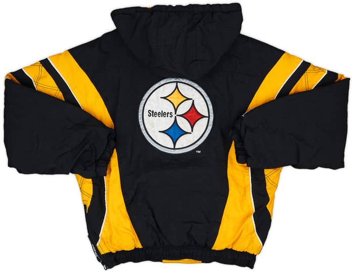 1990s Pittsburgh Steelers Starter 1/2 Zip Rain Coat - 6/10 - (XL.Boys)