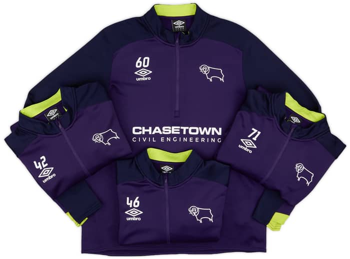 2018-19 Derby County Player Issue 1/4 Zip Training Top # - 7/10 - (M)