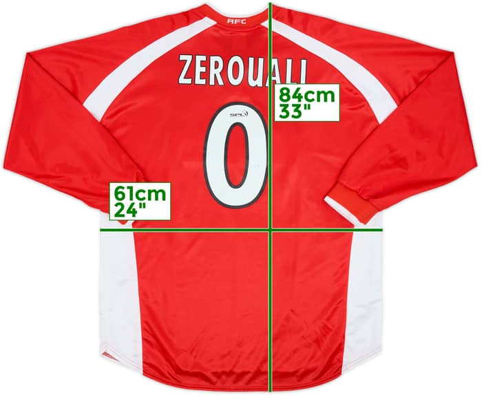 2000-01 Aberdeen Home L/S Shirt Zerouali #0 - 7/10 - (L)
