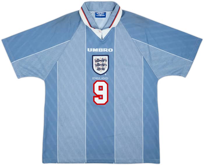 1996-97 England Away Shirt Shearer #9 - 9/10 - (L)