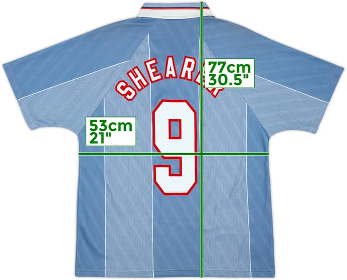 1996-97 England Away Shirt Shearer #9 - 9/10 - (L)