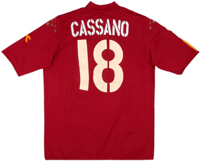 2004-05 Roma Match Issue Home Shirt Cassano #18