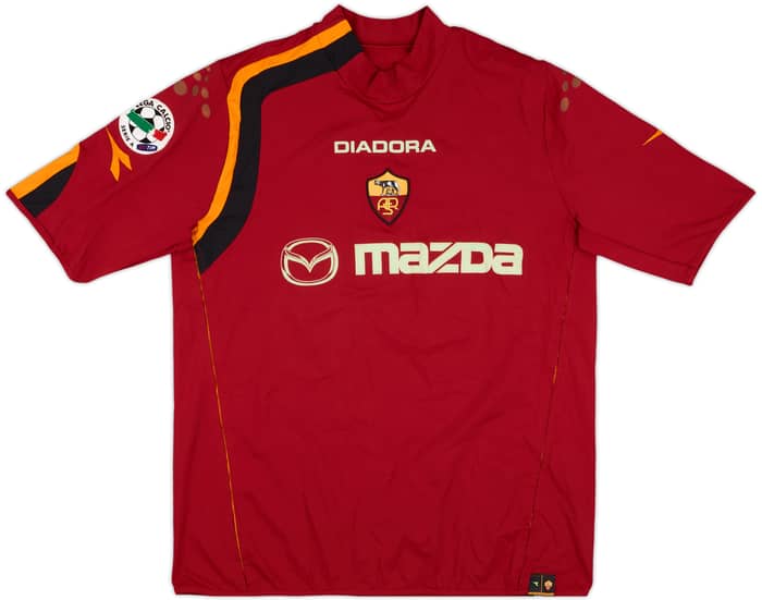 2004-05 Roma Match Issue Home Shirt Cassano #18