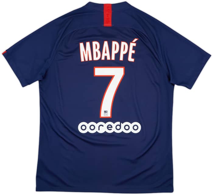 2019-20 Paris Saint-Germain Home Shirt Mbappe #7 - 7/10 - (L)
