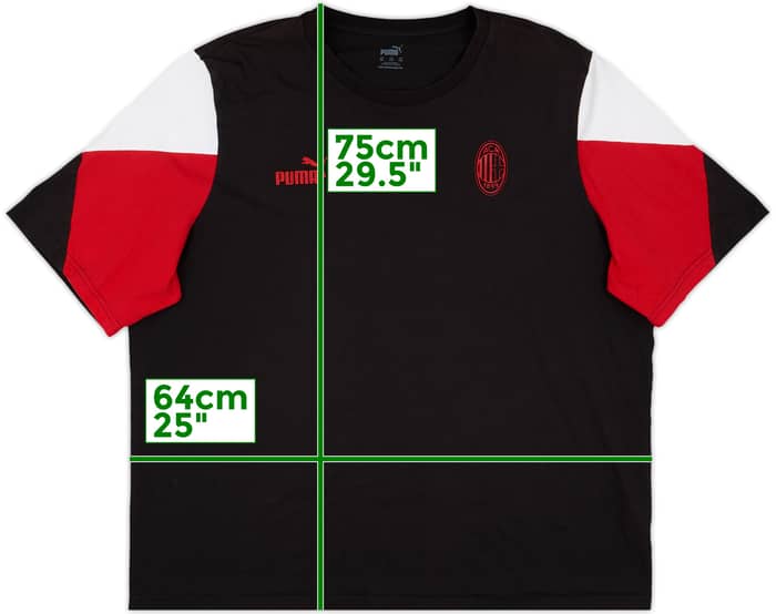 2021-22 AC Milan Puma Cotton Tee - 9/10 - (XXL)