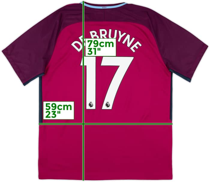 2017-18 Manchester City Away Shirt De Bruyne #17 - 8/10 - (XL)