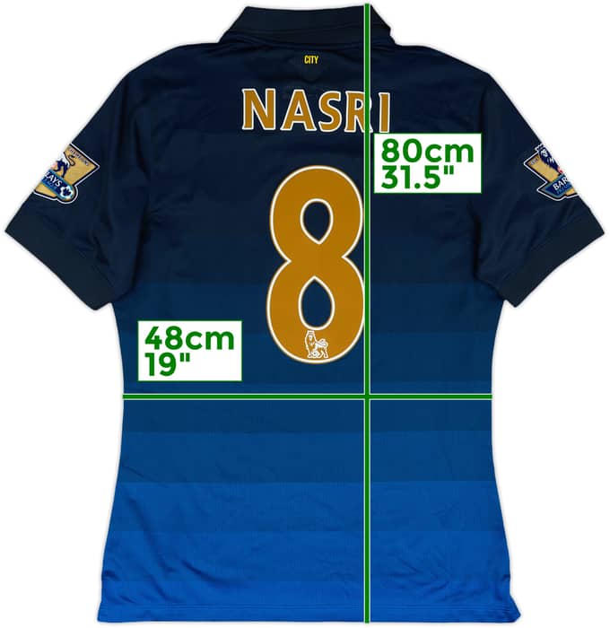 2014-15 Manchester City Player Issue Away Shirt Nasri #8 - 9/10 - (L)
