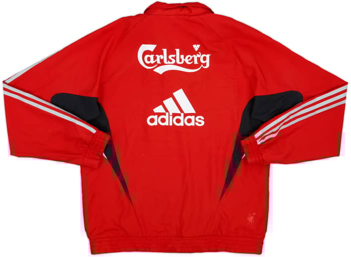 2008-09 Liverpool adidas 1/4 Zip Hooded Rain Jacket - 8/10 - (L)