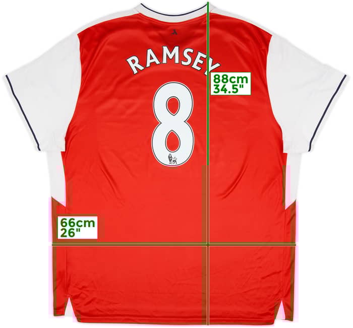 2016-17 Arsenal Home Shirt Ramsey #8 - 7/10 - (4XL)
