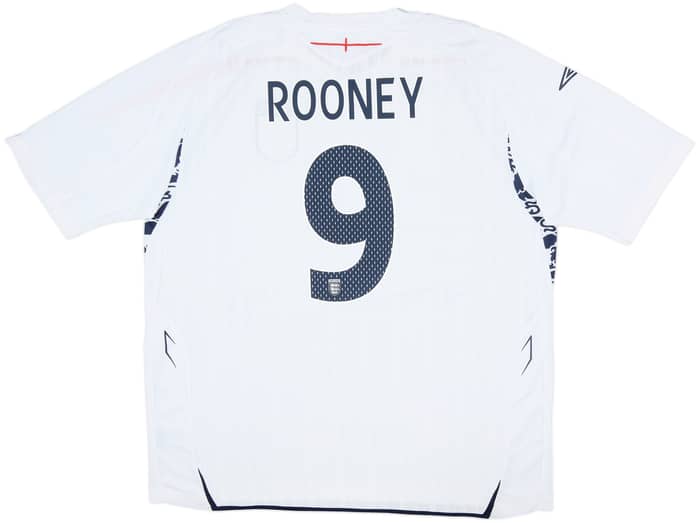 2007-09 England Home Shirt Rooney #9 - 7/10 - (3XL)
