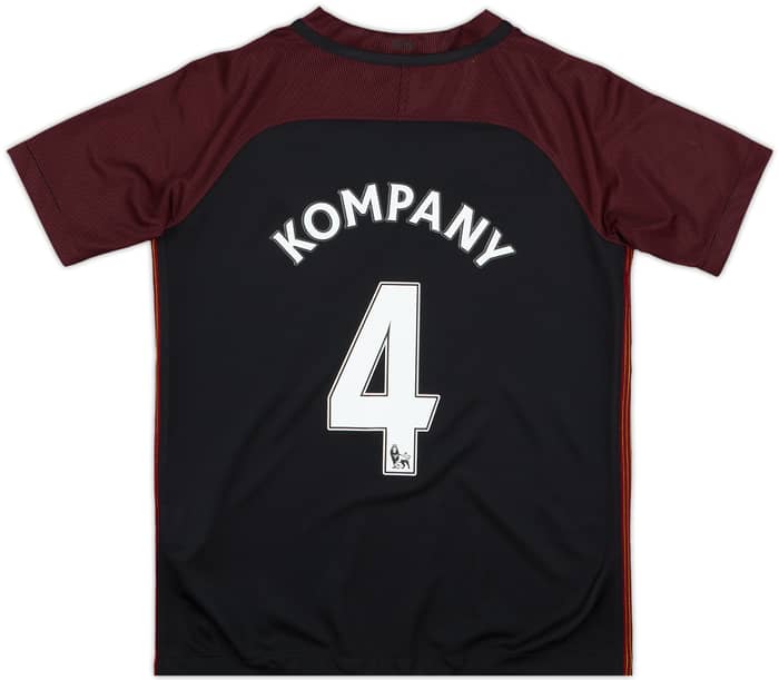 2016-17 Manchester City Away Shirt Kompany #4 - 10/10 - (S.Boys)