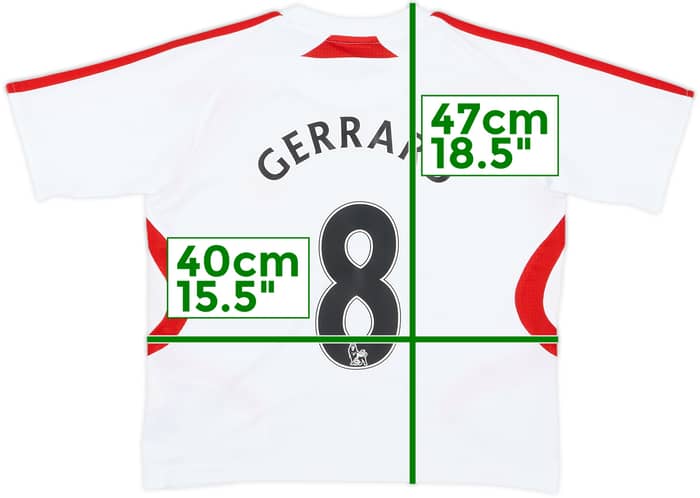 2007-08 Liverpool Away Shirt Gerrard #8 - 8/10 - (5-6 Years)