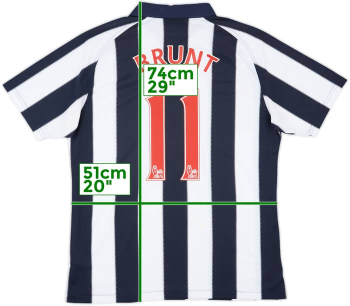 2010-11 West Brom Home Shirt Brunt #11 - 7/10 - (M)