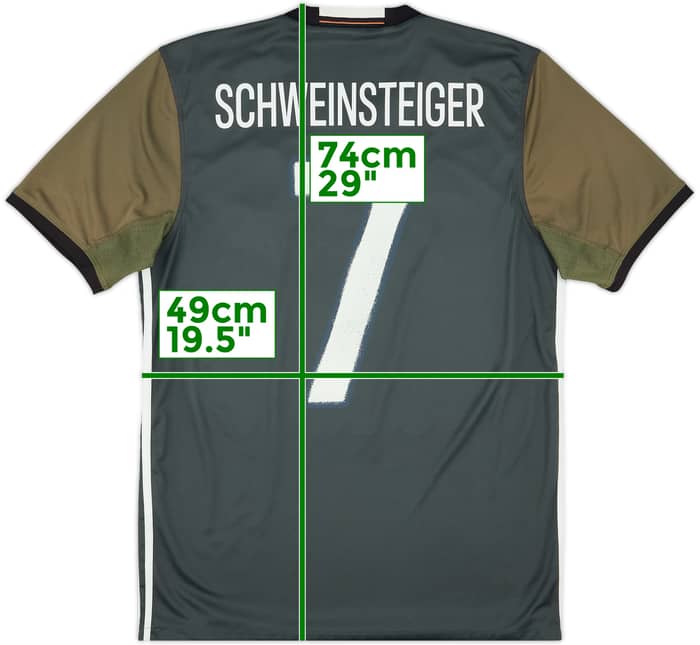2015-17 Germany Away Shirt Schweinsteiger #7 - 7/10 - (M)