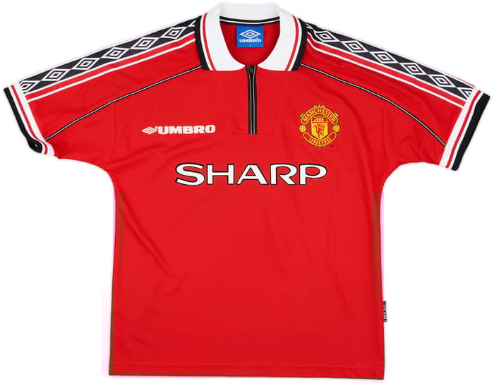 1998-00 Manchester United Home Shirt Beckham #7 - 9/10 - (Y)