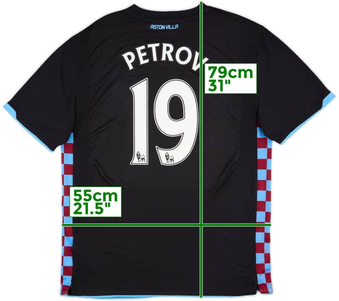 2010-11 Aston Villa Away Shirt Petrov #19 - 9/10 - (XL)