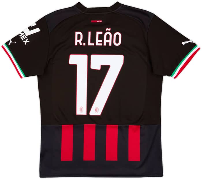 2022-23 AC Milan Home Shirt R.Leao #17 - 9/10 - (M)