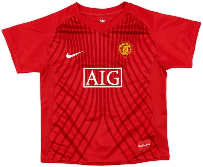 2007-09 Manchester United Home Shirt - 8/10 - (6-7 Years)