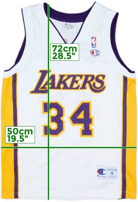 2002-04 LA Lakers O'Neal #34 Champion Alternate Jersey - 9/10 - (S)