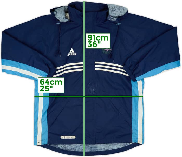 1998-99 Deportivo de La Coruna adidas Hooded Rain Jacket - 4/10 - (L)