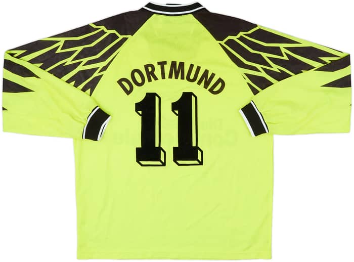 1994-95 Borussia Dortmund Home L/S Shirt #11 - 8/10 - (XL)