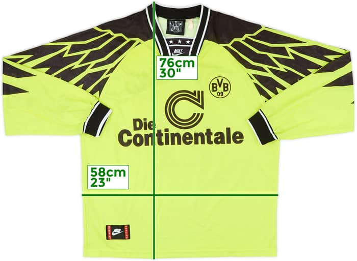 1994-95 Borussia Dortmund Home L/S Shirt #11 - 8/10 - (XL)