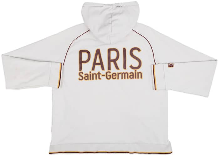 2007-08 Paris Saint-Germain Nike 1/4 Zip Hooded Sweat Top - 7/10 - (XL)