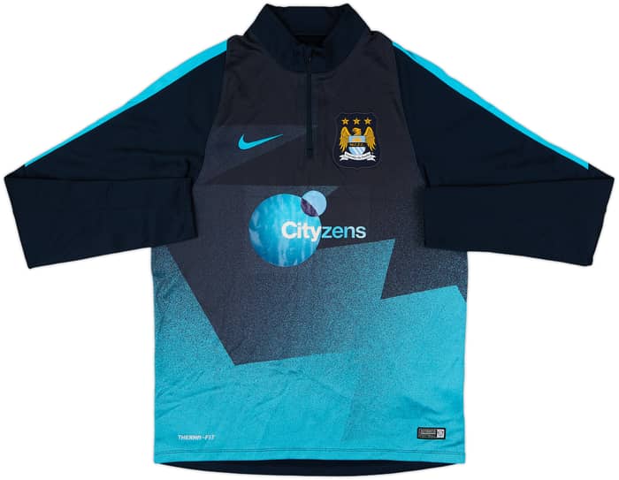 2015-16 Manchester City Nike 1/4 Zip Drill Top - 6/10 - (M)