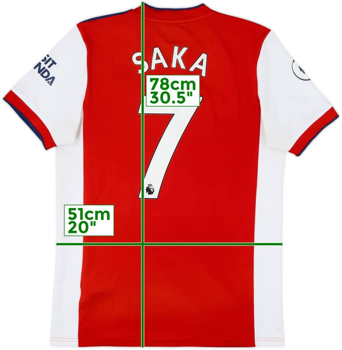 2021-22 Arsenal Home Shirt Saka #7 - 6/10 - (M)
