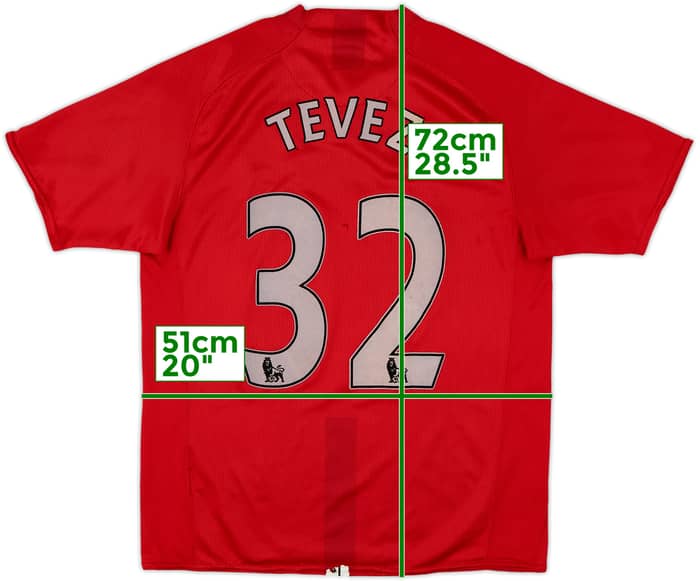 2007-09 Manchester United Home Shirt Tevez #32 - 4/10 - (M)