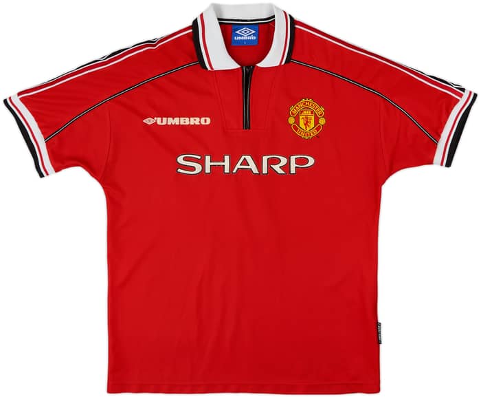 1998-00 Manchester United Home Shirt Beckham #7 - 7/10 - (L)