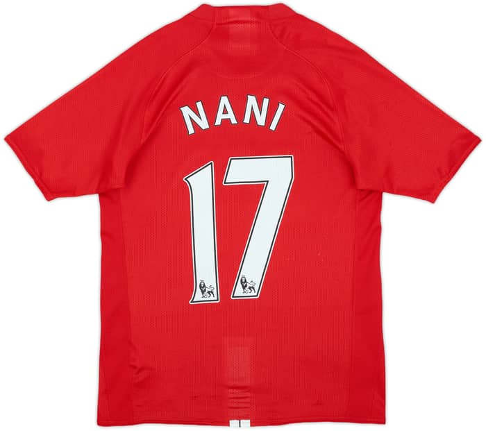2007-09 Manchester United Home Shirt Nani #17 - 5/10 - (XL.Boys)
