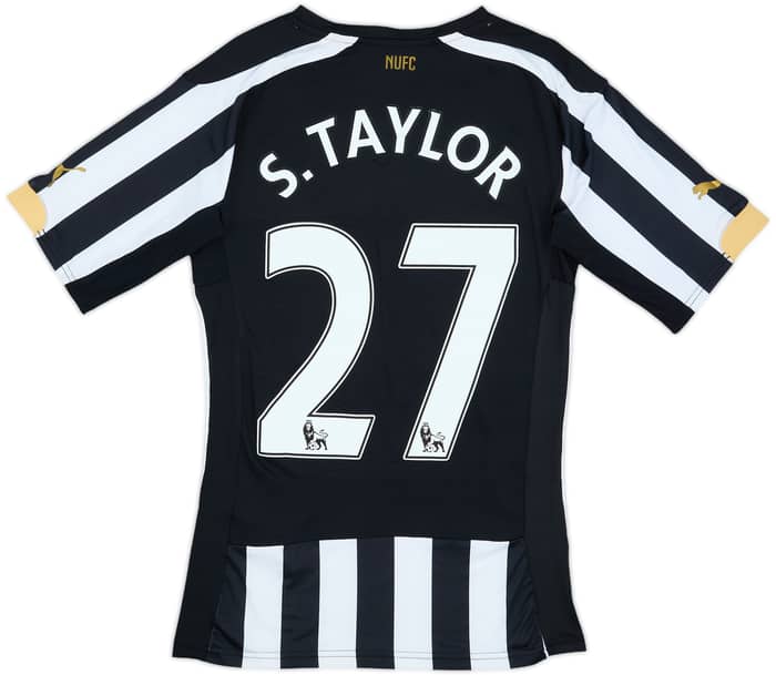2014-15 Newcastle Player Issue ACTV Fit Home Shirt S.Taylor #27 (L)