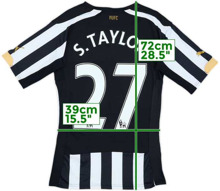 2014-15 Newcastle Player Issue ACTV Fit Home Shirt S.Taylor #27 (L)