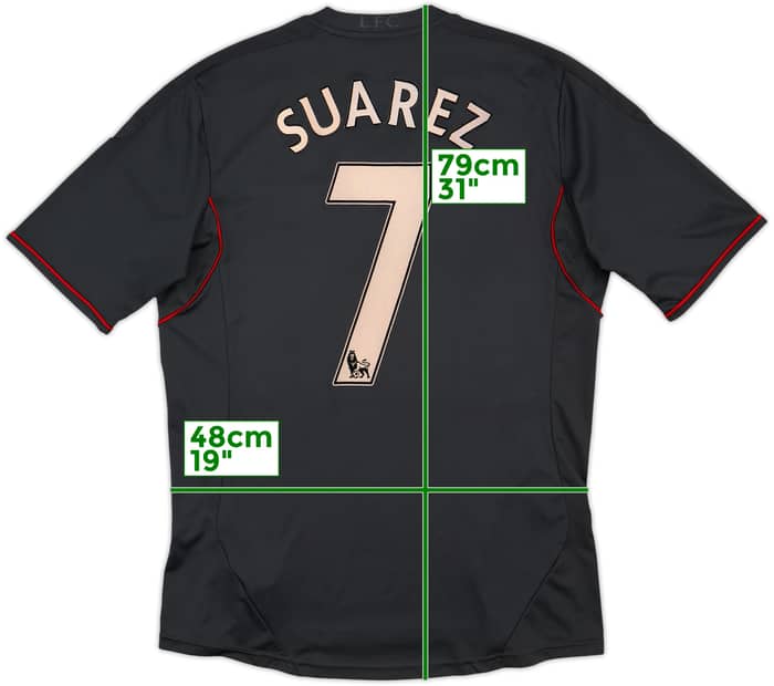 2011-12 Liverpool Away Shirt Suarez #7 - 6/10 - (M)