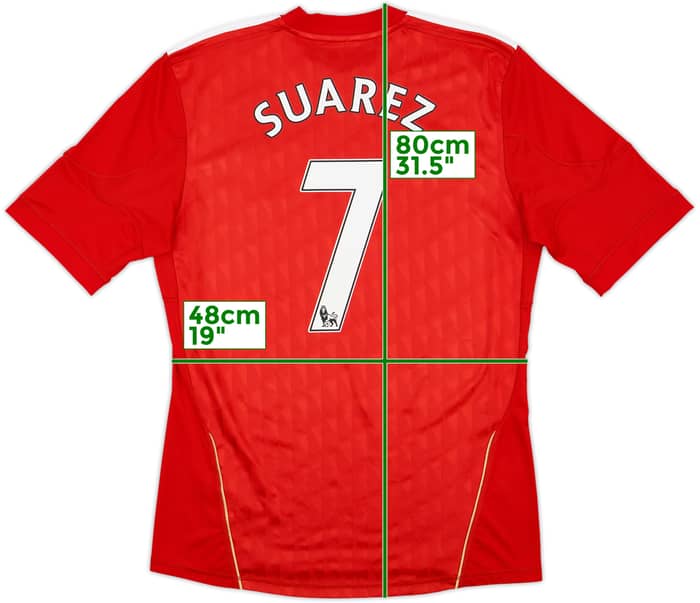 2010-12 Liverpool Home Shirt Suarez #7 - 7/10 - (M)