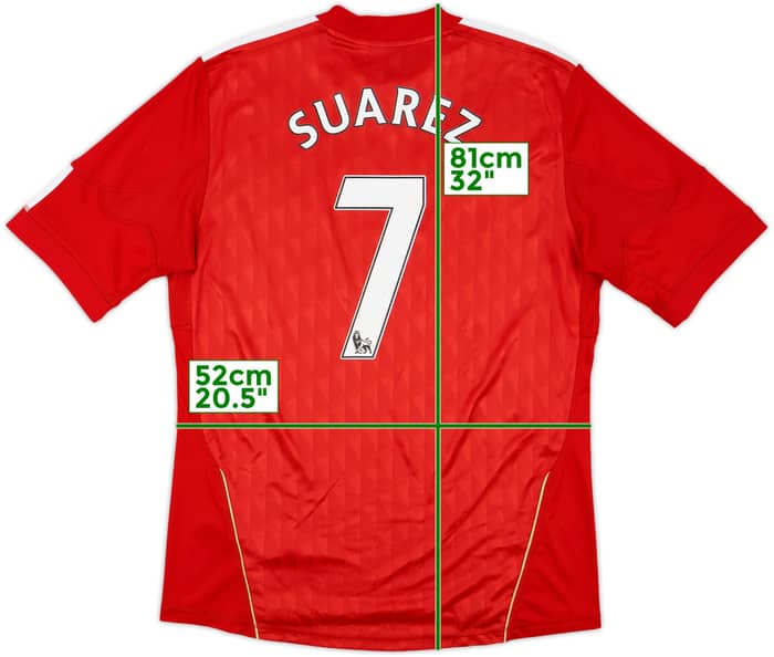 2010-12 Liverpool Home Shirt Suarez #7 - 6/10 - (L)