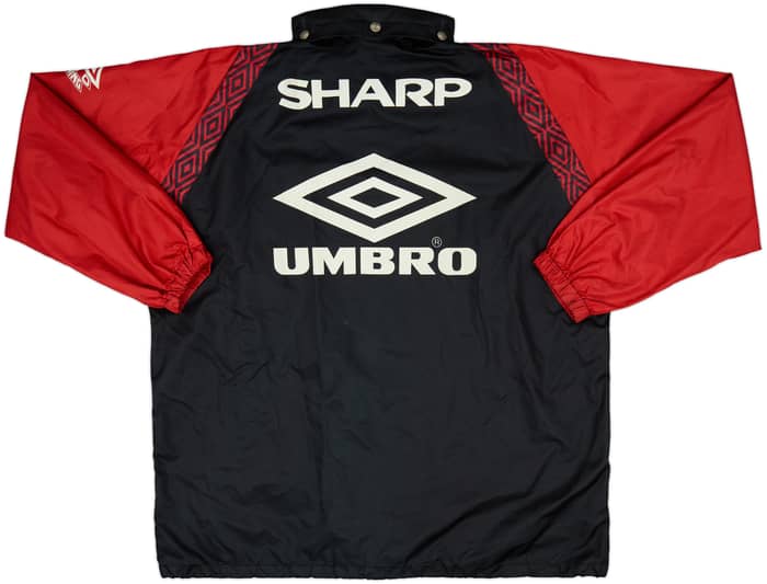 1994-96 Manchester United Umbro Hooded Rain Jacket - 8/10 - (L)