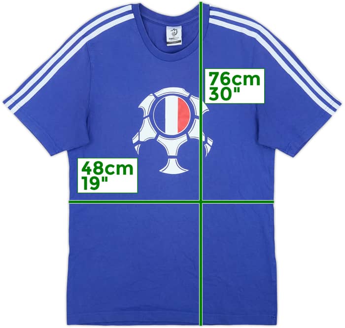 2008 France adidas Euro 2008 Cotton Tee - 7/10 - (M)