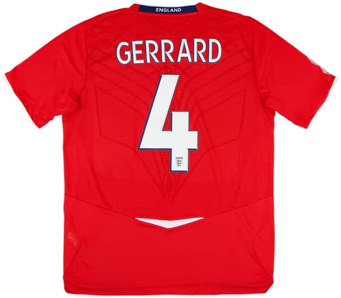 2008-10 England Away Shirt Gerrard #4 (L)