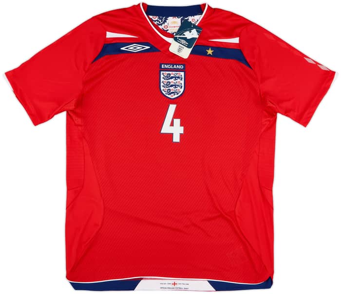 2008-10 England Away Shirt Gerrard #4 (L)