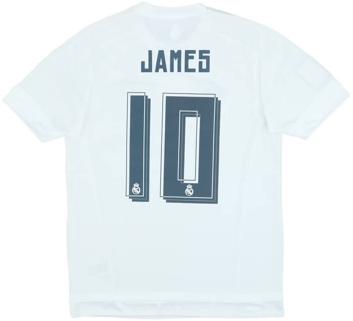 2015-16 Real Madrid Home Shirt James #10 (M)