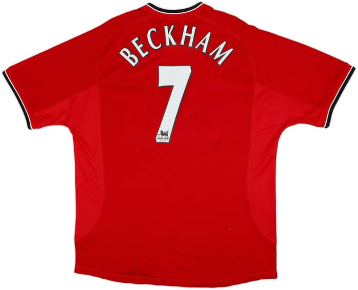 2000-02 Manchester United Home Shirt Beckham #7 - 7/10 - (XL)