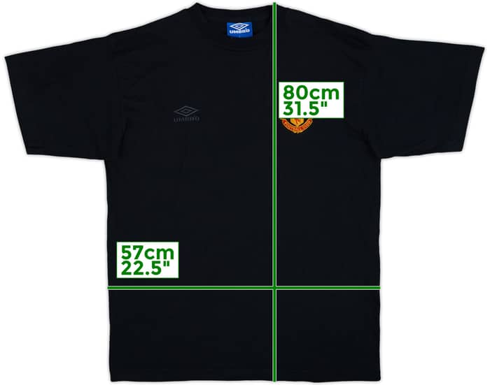 1996-98 Manchester United Umbro Cotton Tee - 8/10 - (L)