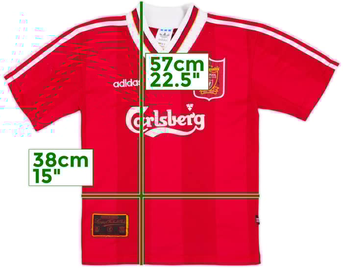 1995-96 Liverpool Home Shirt - 7/10 - (L.Boys)